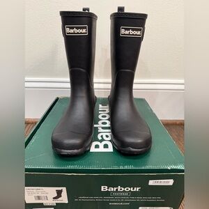 NIB Barbour Kid’s Simonside Wellington Rain Boots. Black. Size 4.5 US